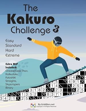 Immagine del venditore per The Kakuro Challenge: Easy, Standard, Hard, Extreme Kakuro Puzzles venduto da moluna