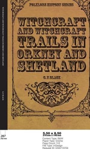 Seller image for Witchcraft and Witchcraft Trials in Orkney and Shetland (Folklore History Series) by Black, G F [Hardcover ] for sale by booksXpress