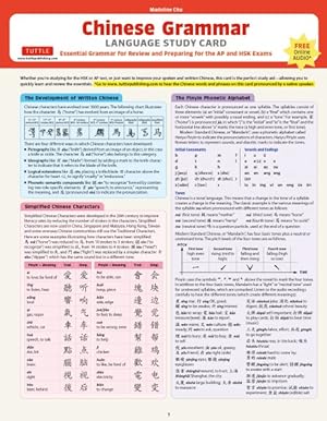 Immagine del venditore per Chinese Grammar Language Study Card : Essential Grammar Points for Hsk and Ap Tests venduto da GreatBookPrices
