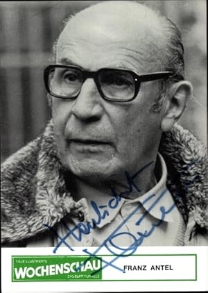 Ansichtskarte / Postkarte Filmregisseur Franz Antel, Portrait, Autogramm, Wochenschau