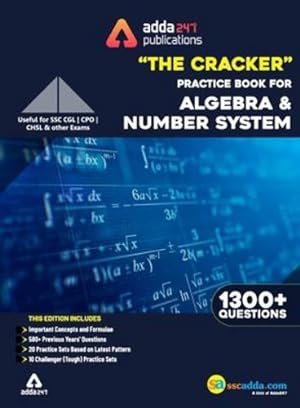 Image du vendeur pour The Cracker Practice Book for Algebra and Number System (In English Printed Edition) [Soft Cover ] mis en vente par booksXpress