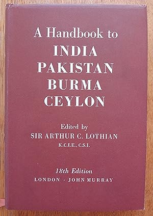 Seller image for A Handbook to India Pakistan Burma Ceylon for sale by Garden City Books
