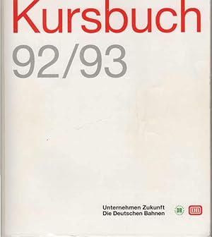 Kursbuch - Allgemeines - Jahresausgabe 1992/93. Gültig vom 31. Mai 1992 bis 22. Mai 1993.