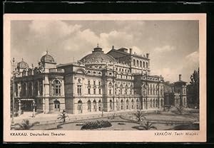 Bild des Verkufers fr Ansichtskarte Krakau, Deutsches Theater zum Verkauf von Bartko-Reher