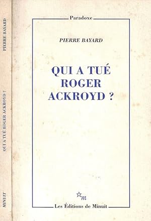 Imagen del vendedor de Qui a tue Roger Ackroyd? a la venta por Biblioteca di Babele