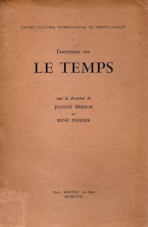 Seller image for Entretiens sur le temps for sale by JP Livres