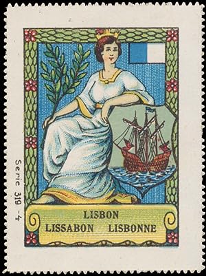 Bild des Verkufers fr Reklamemarke Lissabon Wappen zum Verkauf von Veikkos