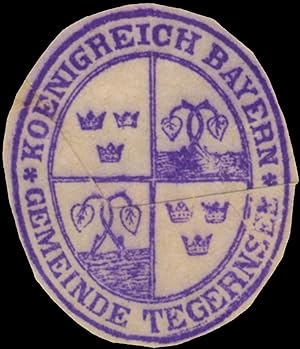 Siegelmarke K. Bayern Gemeinde Tegernsee