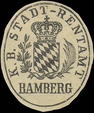 Siegelmarke K.B. Stadt-Rentamt Bamberg