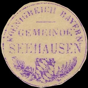 Siegelmarke K. Bayern Gemeinde Seehausen
