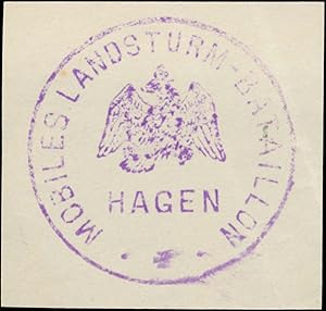 Bild des Verkufers fr Siegelmarke Mobiles Landsturm-Bataillon Hagen zum Verkauf von Veikkos