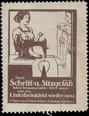 Seller image for Reklamemarke Durch Schritt und Sitzgef for sale by Veikkos