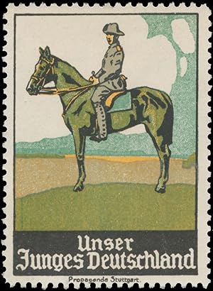Seller image for Reklamemarke Pfadfinder auf dem Pferd for sale by Veikkos