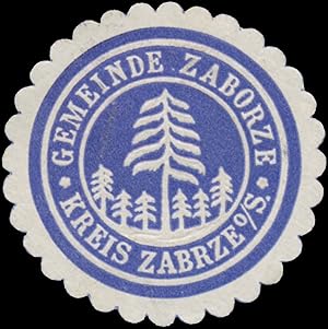 Bild des Verkufers fr Siegelmarke Gemeinde Zaborze Kreis Zabrze Oberschlesien zum Verkauf von Veikkos