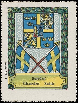 Bild des Verkufers fr Reklamemarke Schweden Wappen zum Verkauf von Veikkos