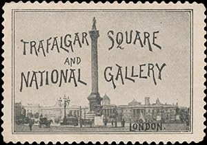 Bild des Verkufers fr Reklamemarke Trafalgar Square & Nationalgallery zum Verkauf von Veikkos