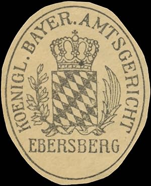 Siegelmarke K. Bayer. Amtsgericht Ebersberg