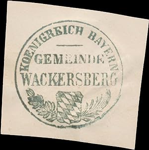 Siegelmarke K. Bayern. Gemeinde Wackersberg