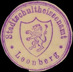 Image du vendeur pour Siegelmarke Stadtschultheissenamt Leonberg mis en vente par Veikkos