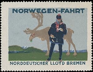 Reklamemarke Norwegen-Fahrt