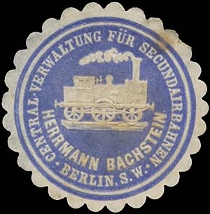Siegelmarke Central-Verwaltung für Secundairbahnen Herrmann Bachstein