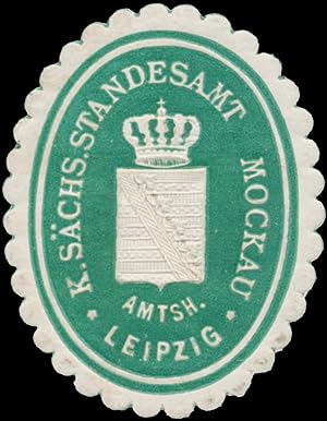 Siegelmarke K.S. Standesamt Mockau Amtsh. Leipzig