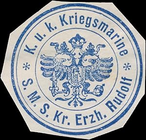 Siegelmarke K.u.K. Kriegsmarine S.M.S. Kronprinz Erzherzog Rudolf