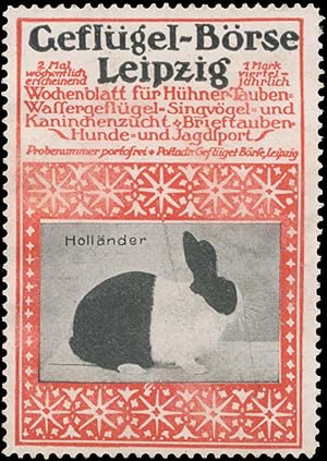 Reklamemarke Holländer Kaninchen