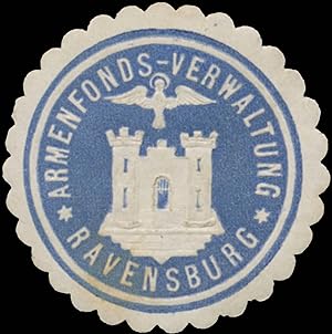 Bild des Verkufers fr Siegelmarke Armenfonds-Verwaltung Ravensburg zum Verkauf von Veikkos