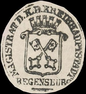 Siegelmarke Magistrat der K.B. Kreishauptstadt Regensburg