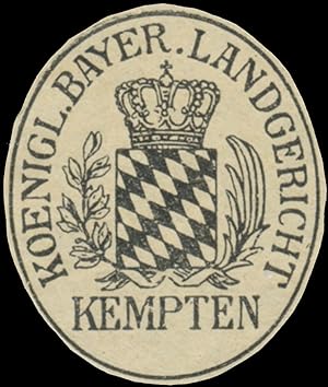 Siegelmarke K.Bayer. Landgericht Kempten