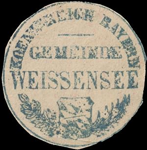 Siegelmarke K. Bayern Gemeinde Weissensee