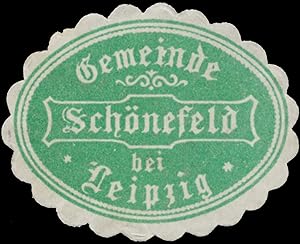 Siegelmarke Gemeinde Schönefeld bei Leipzig