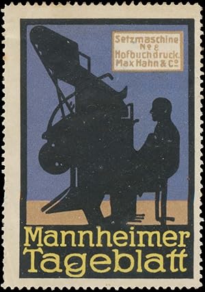 Image du vendeur pour Reklamemarke Mannheimer Tageblatt mis en vente par Veikkos