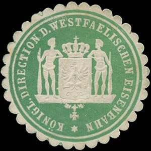 Bild des Verkufers fr Siegelmarke Knigl. Direction der Westflischen Eisenbahn zum Verkauf von Veikkos