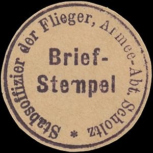 Siegelmarke Stabsoffizier der Flieger Armee-Abteilung Scholtz