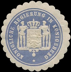 Bild des Verkufers fr Siegelmarke K. Regierung in Knigsberg (Preuen) zum Verkauf von Veikkos