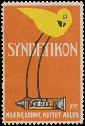 Seller image for Reklamemarke Syndetikon klebt, leimt, kittet Alles for sale by Veikkos