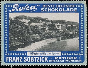 Bild des Verkufers fr Reklamemarke Festung Glatz (34) zum Verkauf von Veikkos