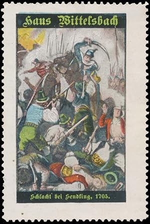 Bild des Verkufers fr Reklamemarke Schlacht bei Sendling, 1705 zum Verkauf von Veikkos