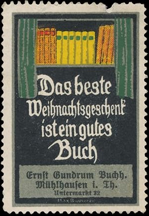 Reklamemarke Ernst Gundrum Buchhandlung