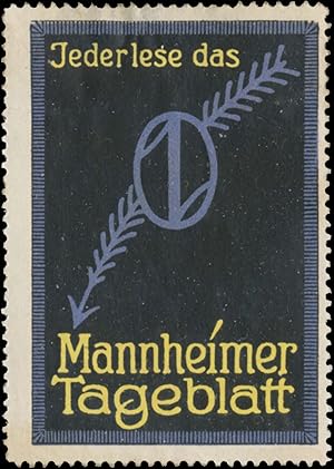 Image du vendeur pour Reklamemarke Jeder lese das Mannheimer Tageblatt mis en vente par Veikkos