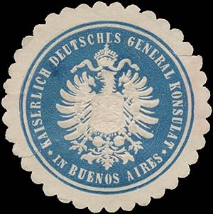 Seller image for Siegelmarke K. Deutsches General-Konsulat in Buenos Aires for sale by Veikkos