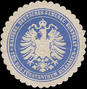 Imagen del vendedor de Siegelmarke K. Deutsches Generalkonsulat fr das Frstenthum Bulgarien a la venta por Veikkos