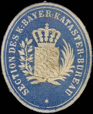 Siegelmarke Section des K. Bayer. Katasterbureau