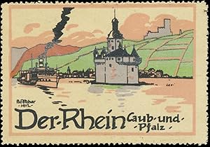 Reklamemarke Caub und Pfalz