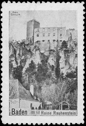 Bild des Verkufers fr Reklamemarke Ruine Rauhenstein zum Verkauf von Veikkos