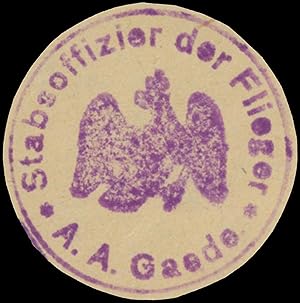 Siegelmarke Stabsoffizier der Flieger A.A. Gaede