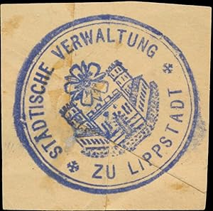 Bild des Verkufers fr Siegelmarke Stdtische Verwaltung zu Lippstadt zum Verkauf von Veikkos