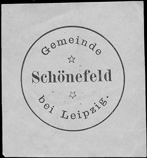 Siegelmarke Gemeinde Schönefeld bei Leipzig